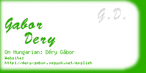 gabor dery business card